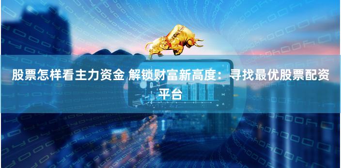 股票怎样看主力资金 解锁财富新高度：寻找最优股票配资平台